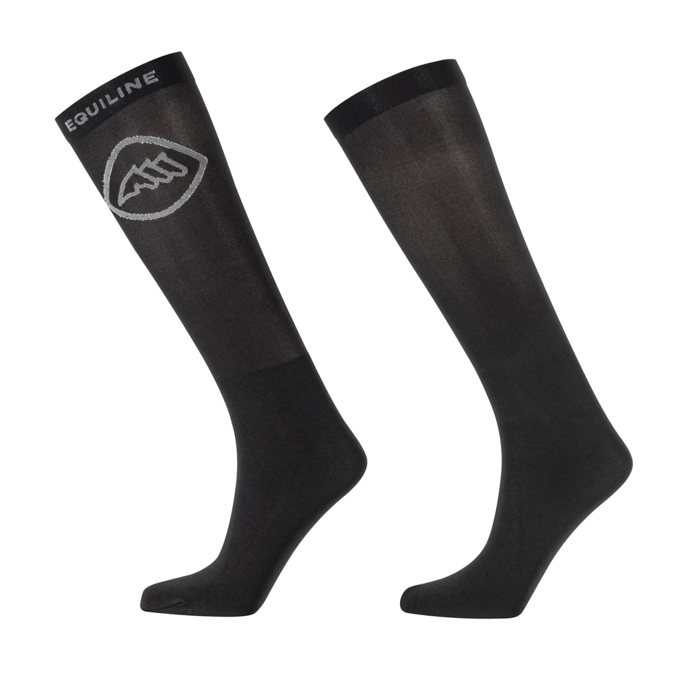 Equiline Ultra Light Riding Socks (Set of 3) - Black in Black
