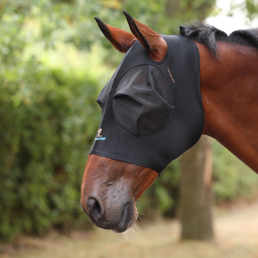 Flyguard FlyGuard Pro Stretch Fly Mask with Ear Holes - Jet
