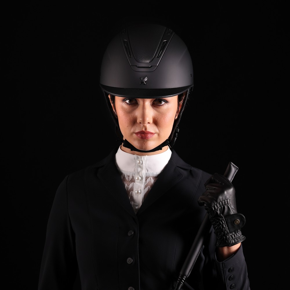 Karben Amity LTHR Riding Hat - Black 