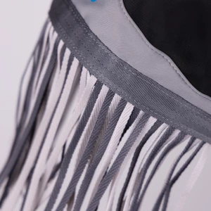 Flyguard FlyGuard Pro Fine Mesh Fly Mask with Ear Holes & Nose Fringe - Jet in Jet