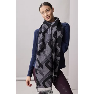 Alessandro Albanese Aa Monogram Scarf - Charcoal 