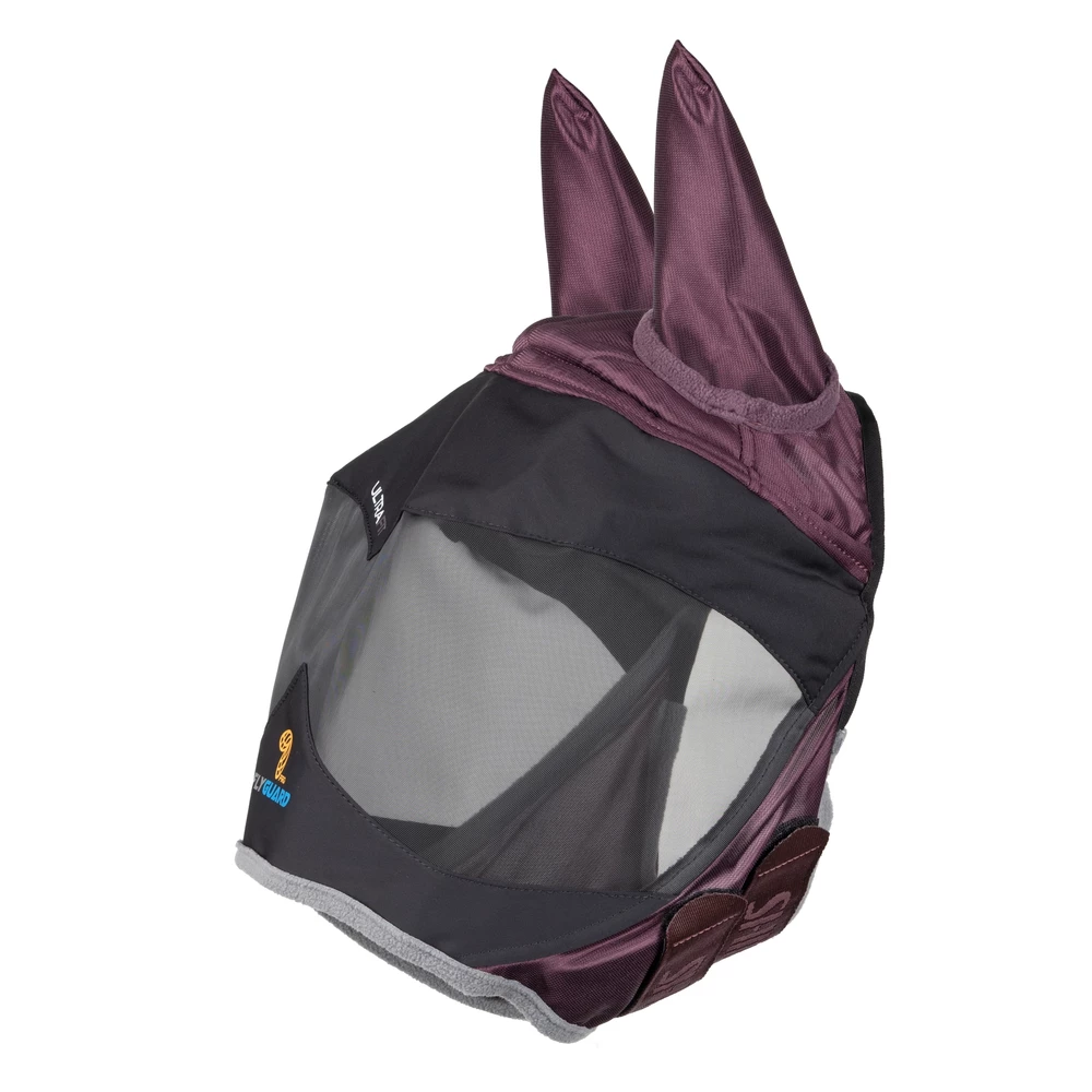 Flyguard FlyGuard Pro Deluxe Fly Mask with Ears - Black Cherry in Black Cherry