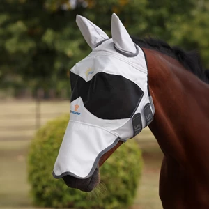 Flyguard FlyGuard Pro Sun Shade Fly Mask with Ears & Nose - White in White