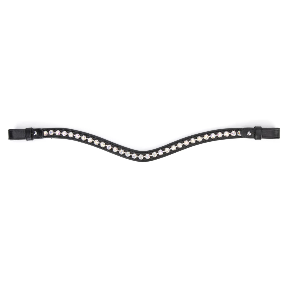 Velociti GARA Iridescent Diamante Browband - Black in Black