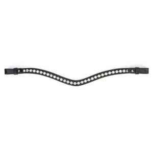 Velociti GARA Iridescent Diamante Browband - Black in Black