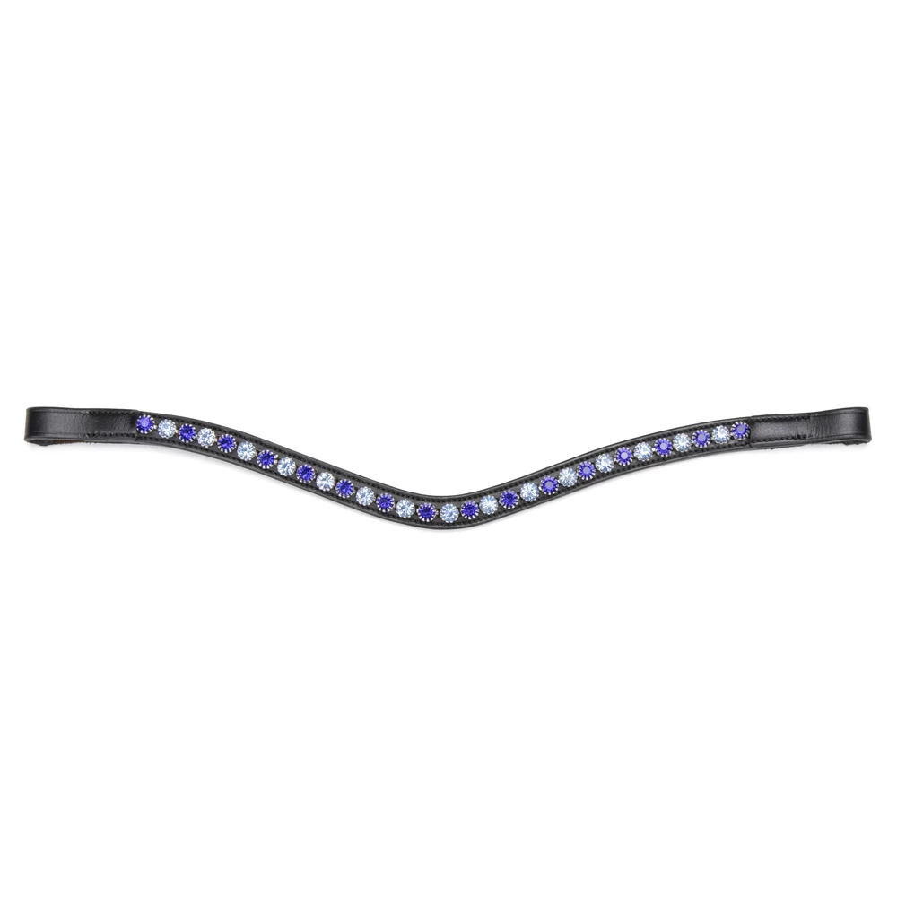 Velociti GARA Blue Diamante Browband - Black in Black