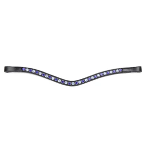 Velociti GARA Blue Diamante Browband - Black in Black