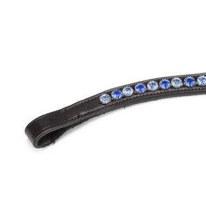 Velociti GARA Blue Diamante Browband - Black in Black