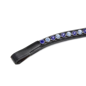 Velociti GARA Blue Diamante Browband - Black in Black