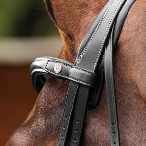 Velociti LUSSO Opus 180M Padded Flash Bridle - Black in Black