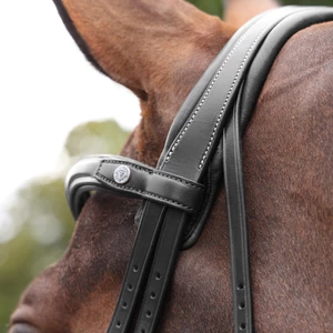 Velociti LUSSO Opus 180M Padded Flash Bridle - Black in Black