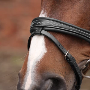 Velociti LUSSO Opus 180M Padded Flash Bridle - Black in Black
