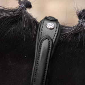 Velociti LUSSO Opus 180M Dressage Cavesson Bridle - Black in Black