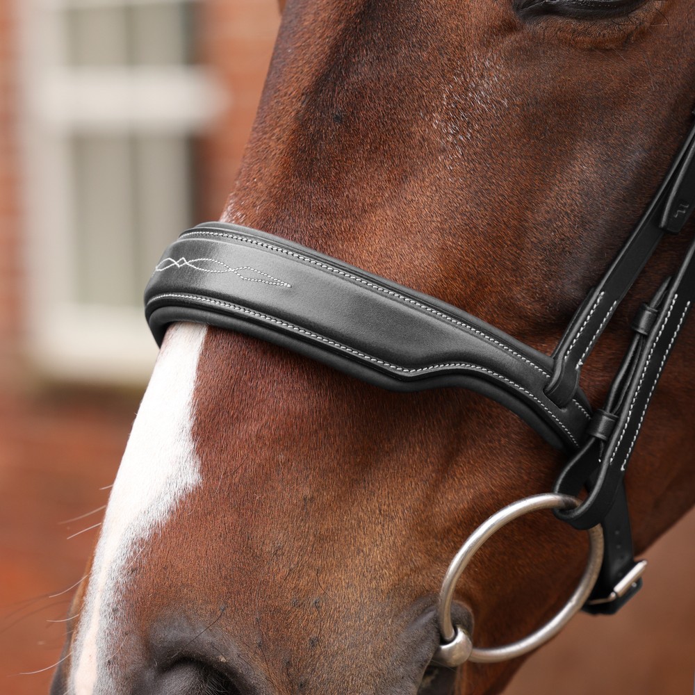 Velociti LUSSO Opus 180M Dressage Cavesson Bridle - Black