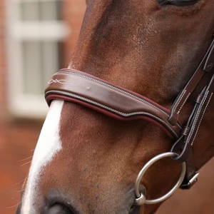 Velociti LUSSO Opus 180M Dressage Cavesson Bridle - Havana in Havana