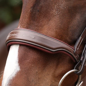 Velociti LUSSO Opus 180M Dressage Cavesson Bridle - Havana in Havana