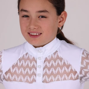 Aubrion Optima VX Show Shirt - Young Rider - White in White