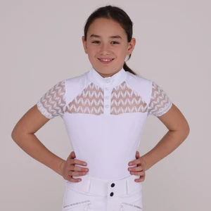 Aubrion Optima VX Show Shirt - Young Rider - White in White