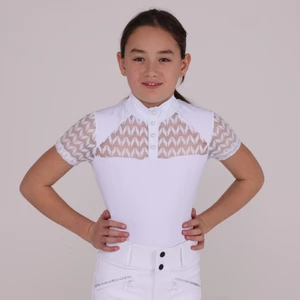 Aubrion Optima VX Show Shirt - Young Rider - White in White