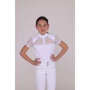Aubrion Optima VX Show Shirt - Young Rider - White in White