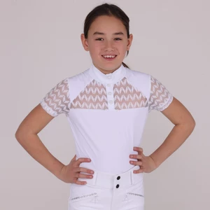 Aubrion Optima VX Show Shirt - Young Rider - White in White