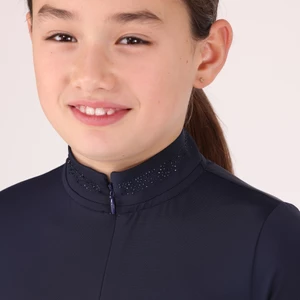 Aubrion Optima GX Show Shirt - Young Rider  - Navy in Navy