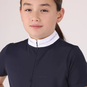 Aubrion Optima LX Show Shirt - Young Rider - Navy in Navy