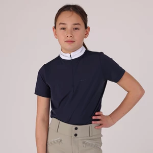 Aubrion Optima LX Show Shirt - Young Rider - Navy in Navy