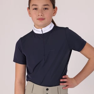 Aubrion Optima LX Show Shirt - Young Rider - Navy in Navy