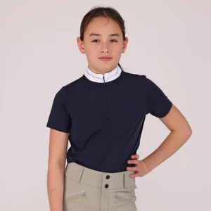 Aubrion Optima LX Show Shirt - Young Rider - Navy in Navy