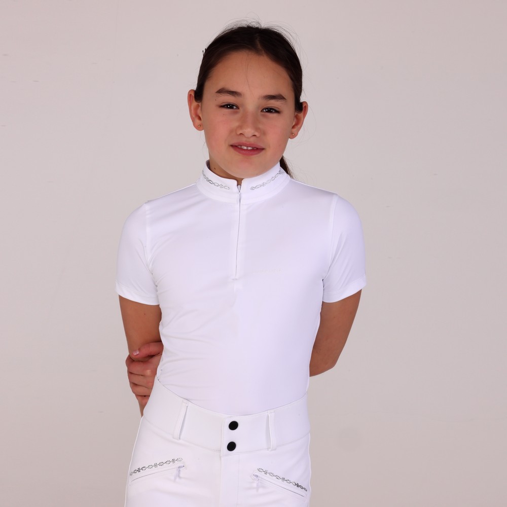 Aubrion Optima LX Show Shirt - Young Rider - White