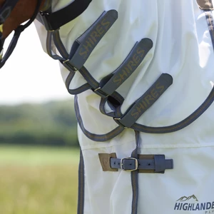 Shires Highlander Plus Sweet-itch Combo Rug - White/Airforce in White/Airforce