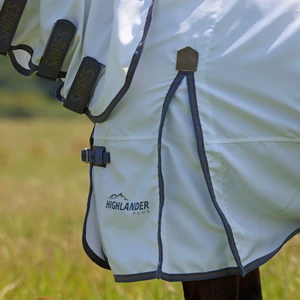 Shires Highlander Plus Sweet-itch Combo Rug - White/Airforce in White/Airforce