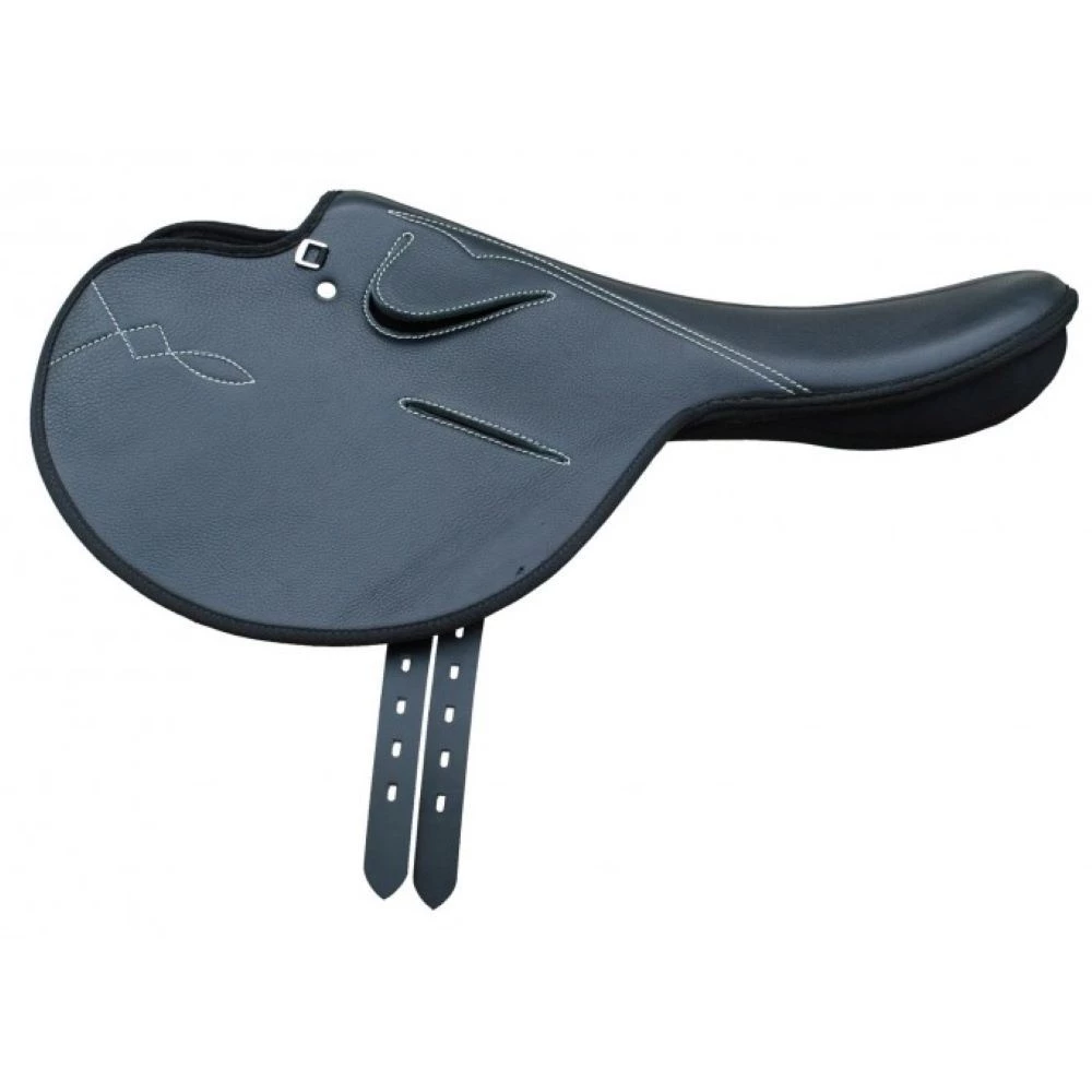 Old Mill Synthetic Leather Race Exercise Saddle - Black in Black