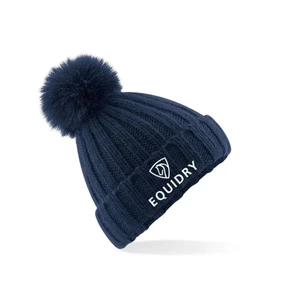 EQUIDRY Chunky Pom Pom Bobble Hat | Navy in Navy