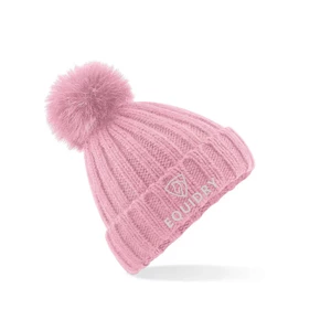 EQUIDRY Chunky Pom Pom Bobble Hat | Pink in Pink