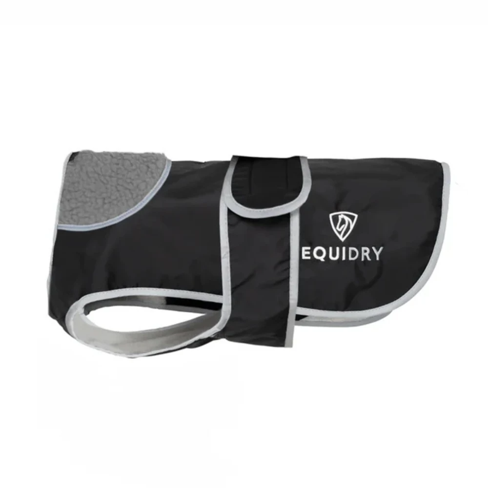 EQUIDRY Waterproof Dog Coat | Black/Grey in Black/Grey