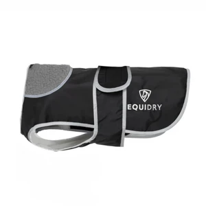 EQUIDRY Waterproof Dog Coat | Black/Grey in Black/Grey