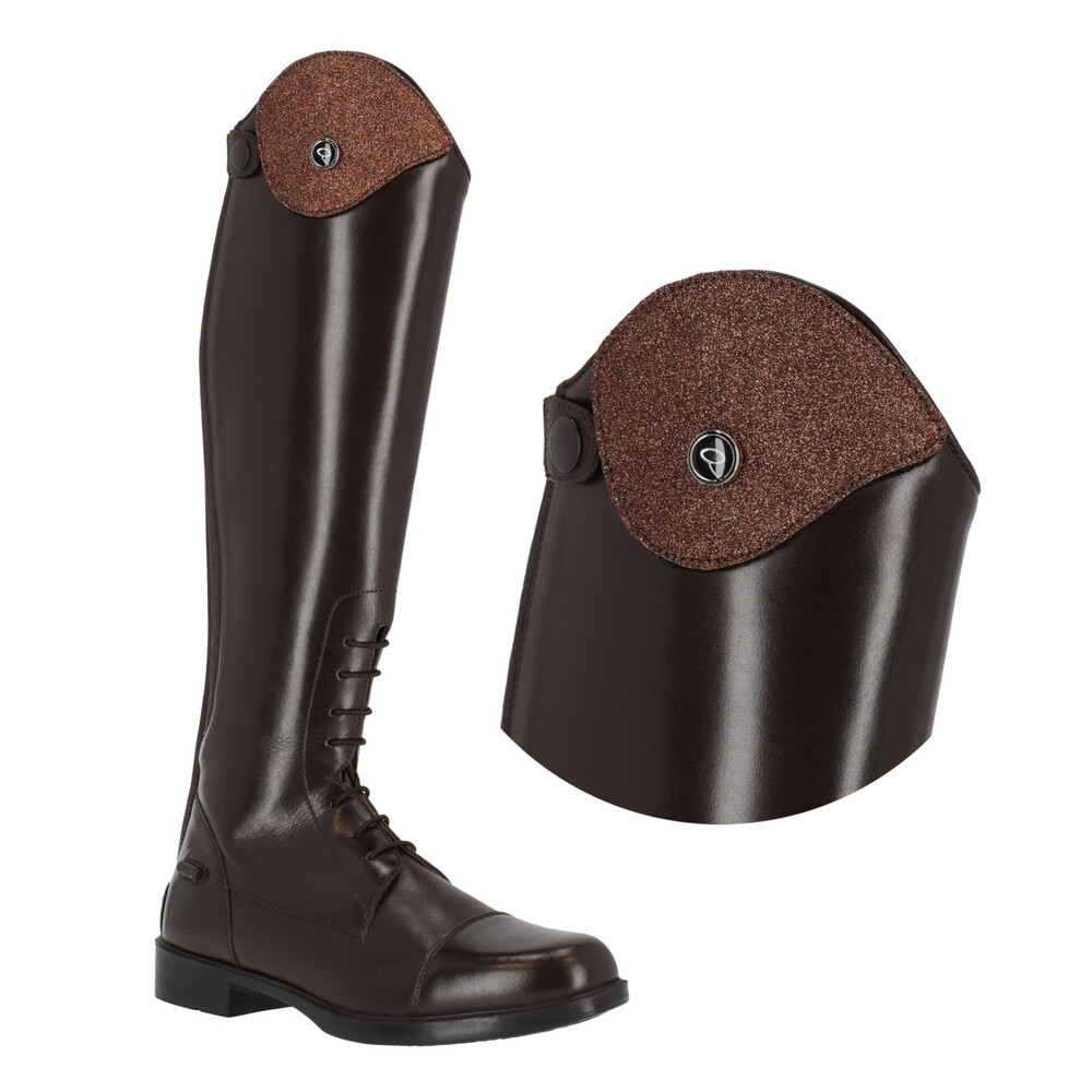 QHP Exchangeable top Romy Glitter - Brown in Brown