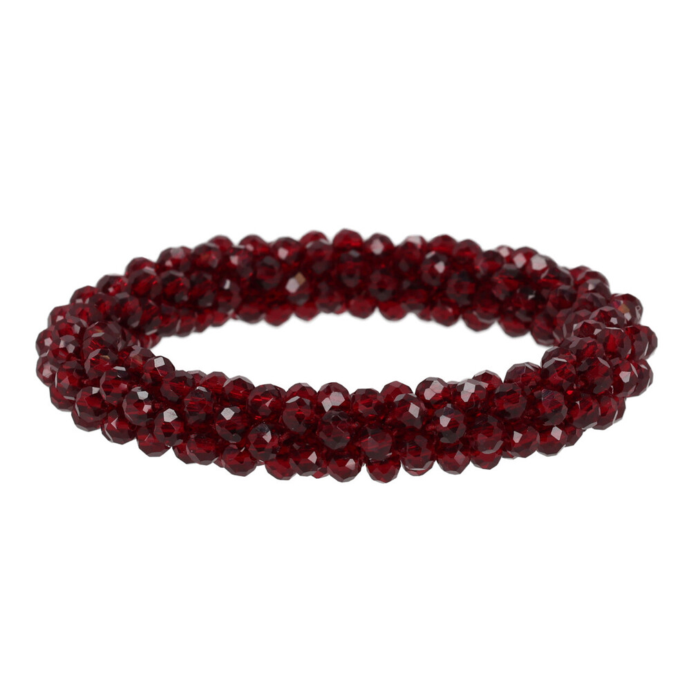 QHP Hair scrunchie Shine - Burgundy in Burgundy