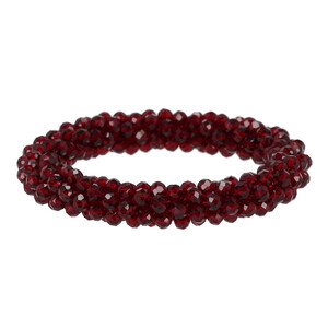 QHP Hair scrunchie Shine - Burgundy in Burgundy