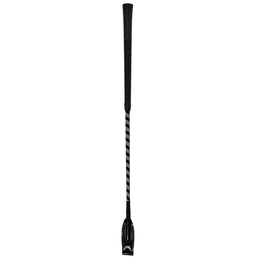 QHP Jumping whip Eldorado - Black/Grey in Black/Grey