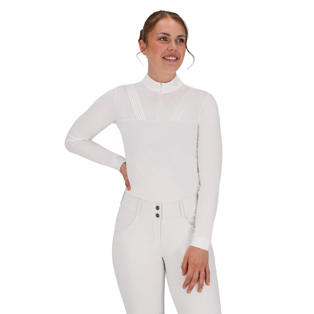 QHP Competition shirt long sleeve Vaila - White in White