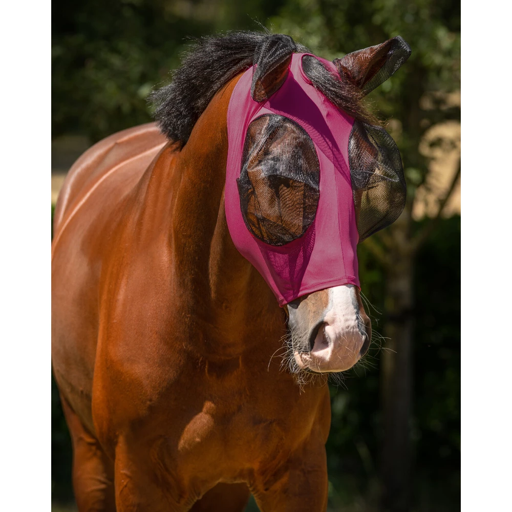 QHP Fly Mask Super bug - Pink in Pink