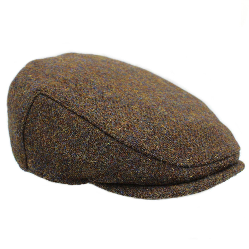 Heather Hats & Accessories Highland Harris Tweed Flat Cap - Walnut in Walnut