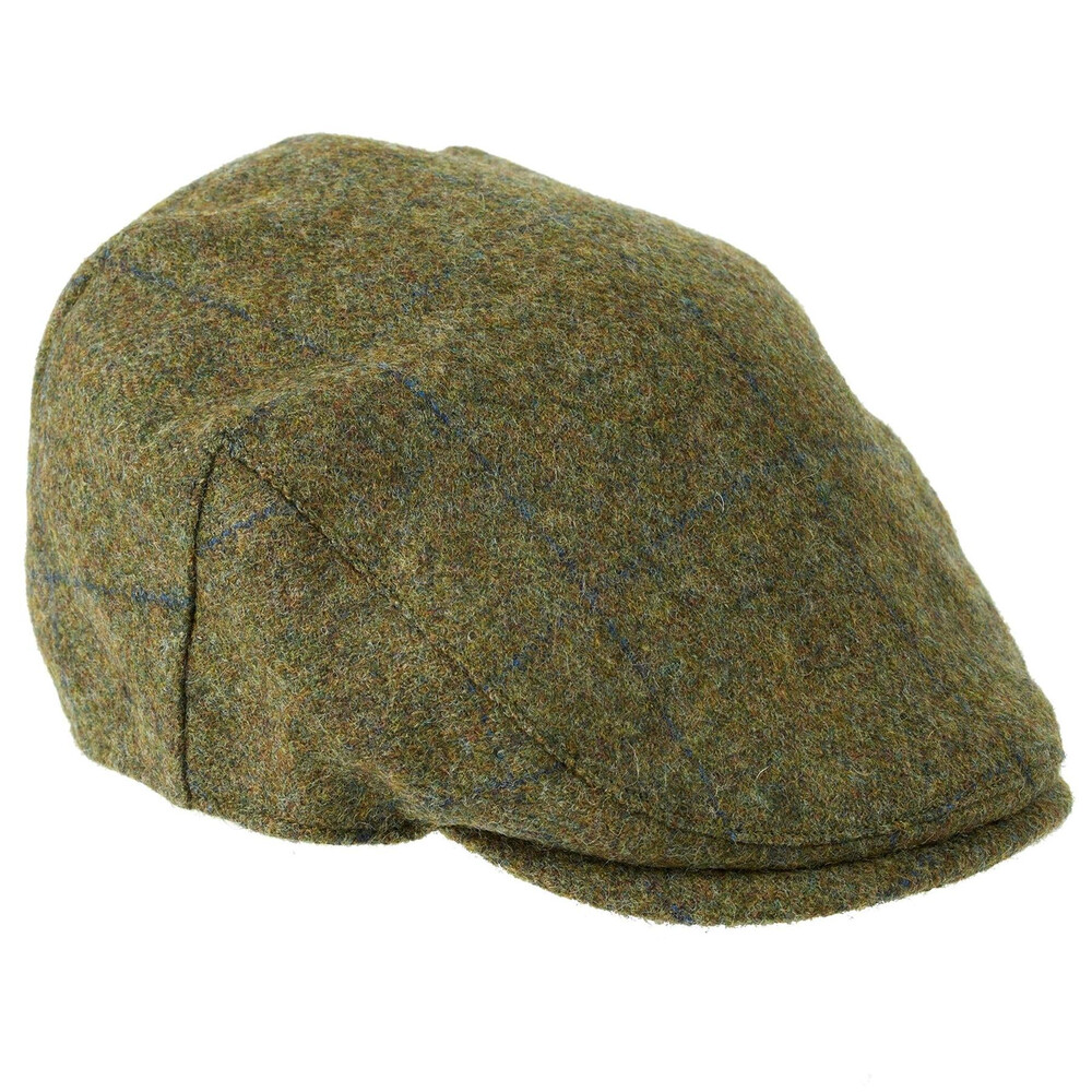 Heather Hats & Accessories Kinloch Waterproof British Tweed Flat Cap - Juniper in Juniper