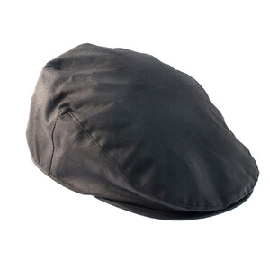 Heather Hats & Accessories Buchanan Wax Flat Cap - Black in Black
