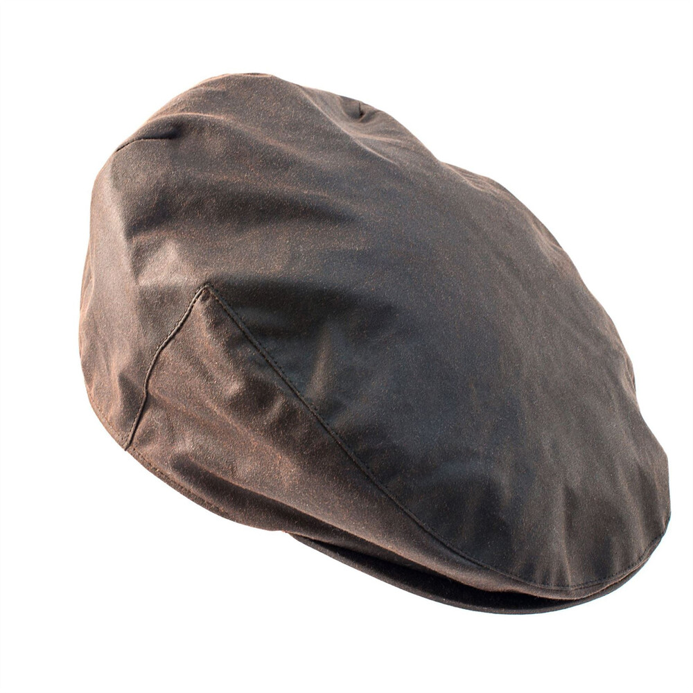 Heather Hats & Accessories Buchanan Wax Flat Cap - Brown in Brown