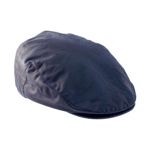 Heather Hats & Accessories Buchanan Wax Flat Cap - Navy in Navy