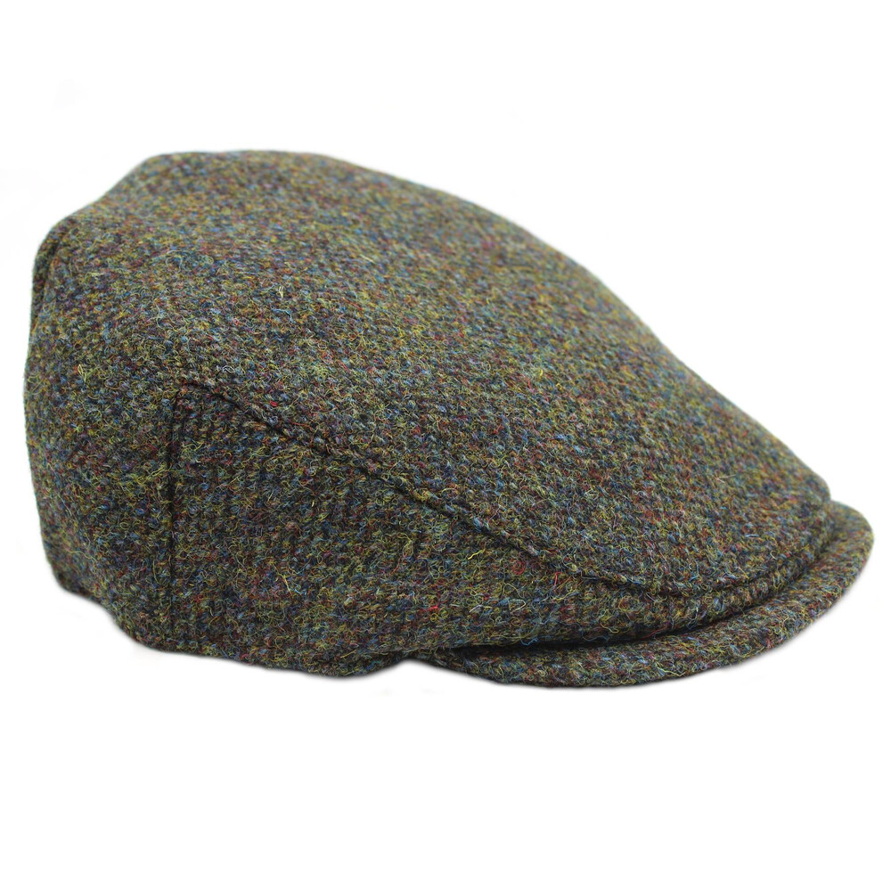 Heather Hats & Accessories Highland Harris Tweed Flat Cap - Forest in Forest